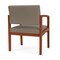Lesro Lenox Wood Wide Guest Chair Wood Frame, Cherry, MD Farro Upholstery LW1201 - alternate 2